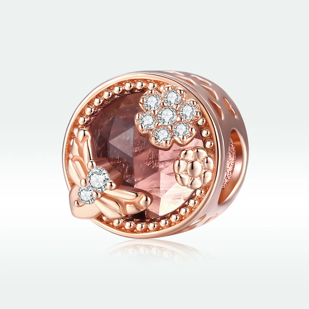 Pandora Style Rose Gold Charm, Secret Garden - BSC389