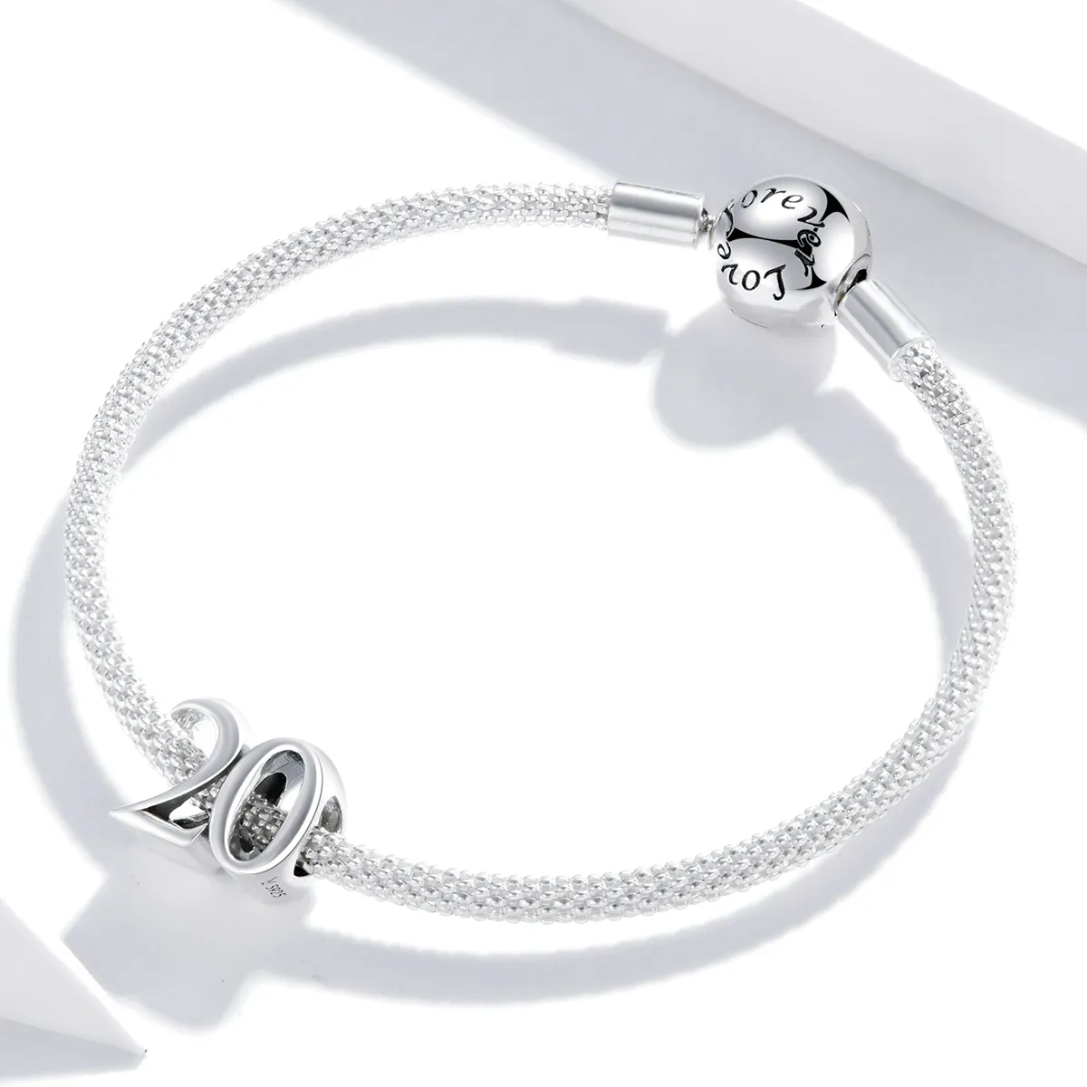 Pandora Style Silver Charm, 20Th Anniversary - SCC1623