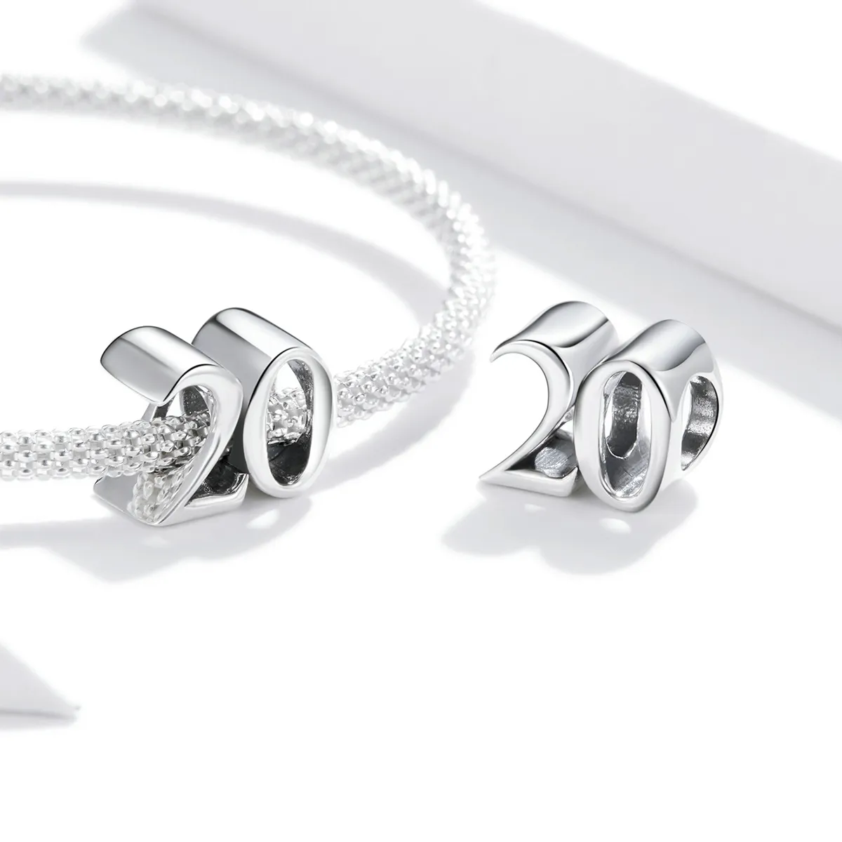 Pandora Style Silver Charm, 20Th Anniversary - SCC1623