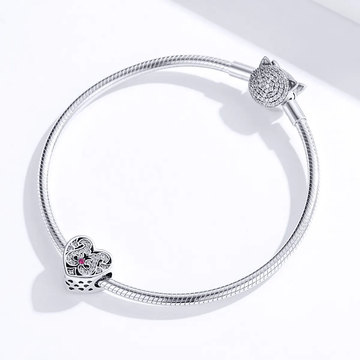 Pandora Style Silver Charm, Always In My Heart - SCC1415