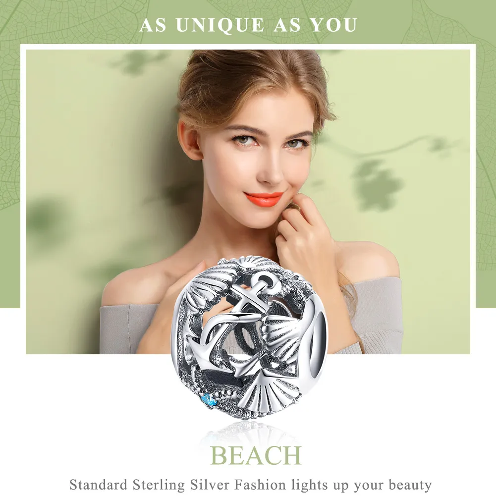 Pandora Style Silver Charm, Beach - SCC995