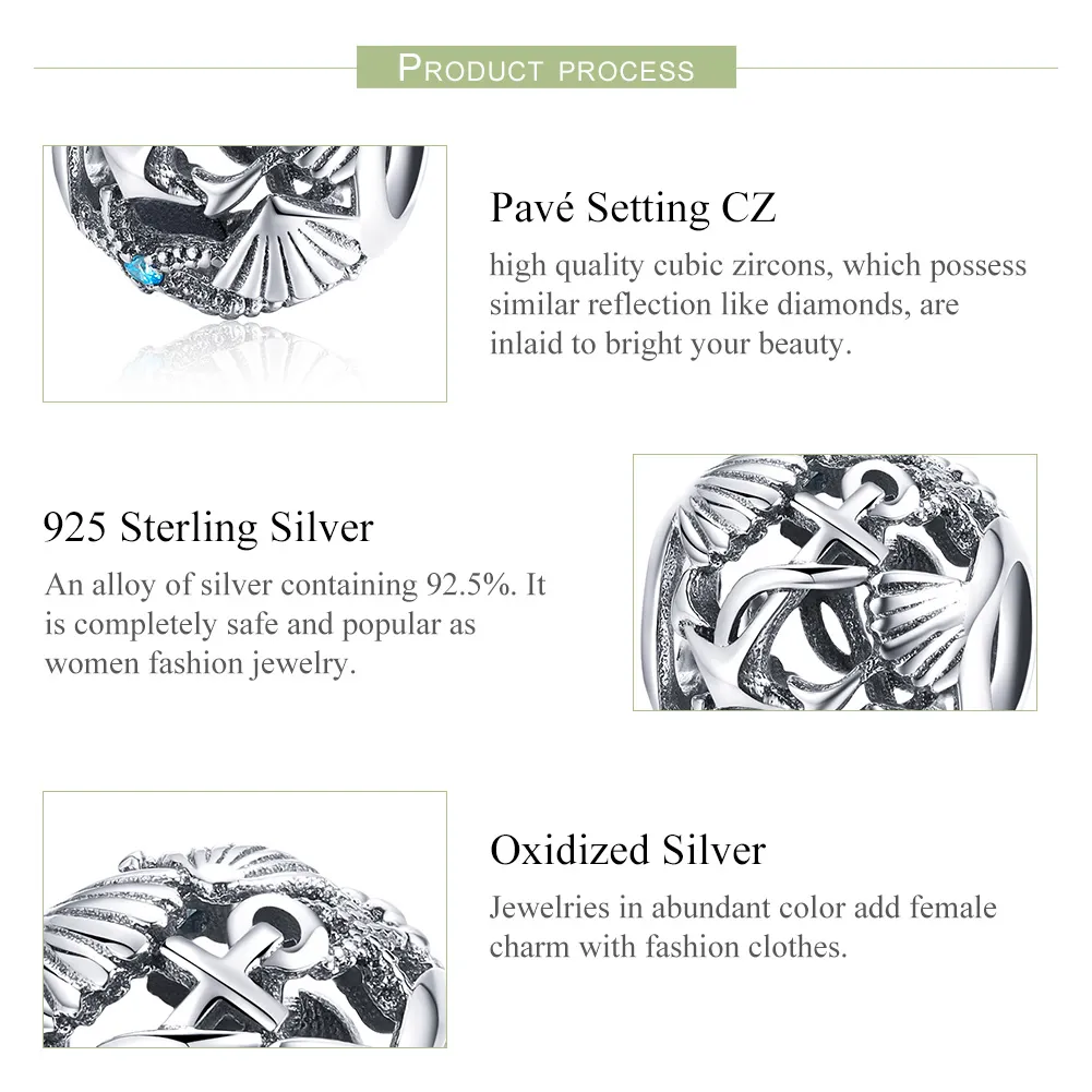 Pandora Style Silver Charm, Beach - SCC995