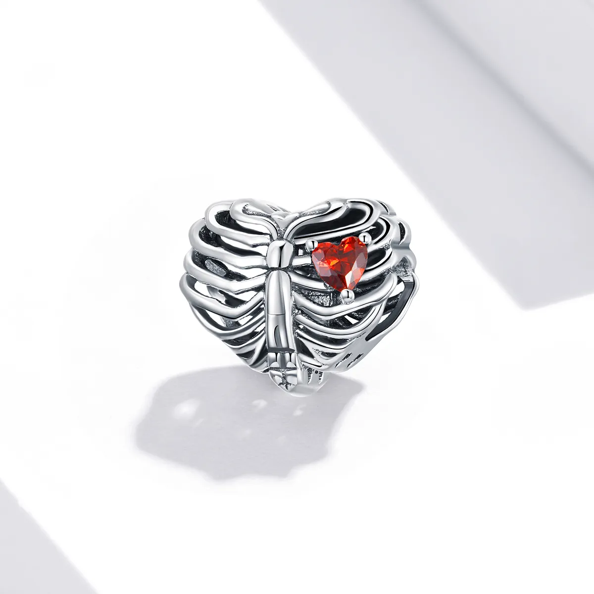 Pandora Style Silver Charm, Beating Heart - SCC1764