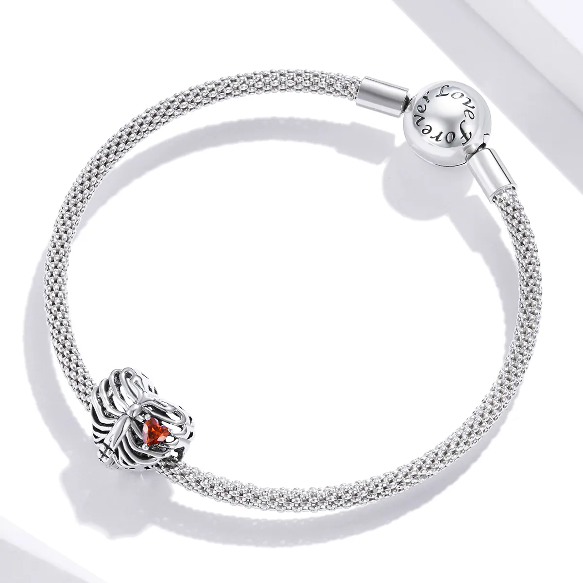 Pandora Style Silver Charm, Beating Heart - SCC1764