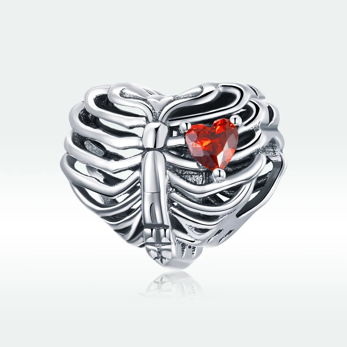 Pandora Style Silver Charm, Beating Heart - SCC1764