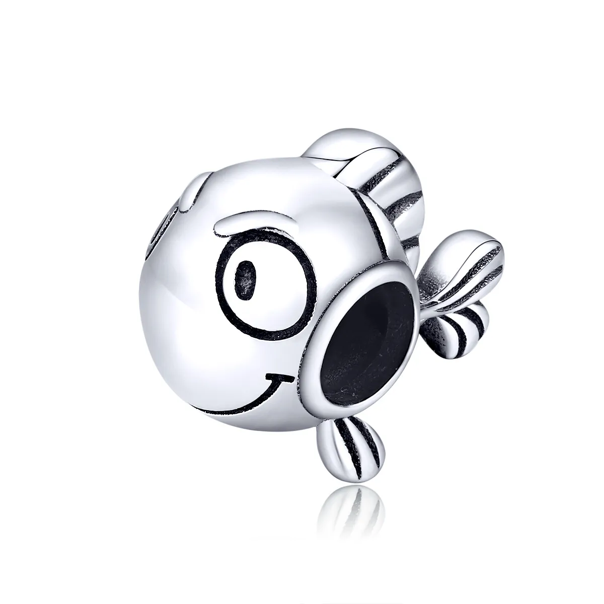 Pandora Style Silver Charm, Big Eyes Fish - SCC1477