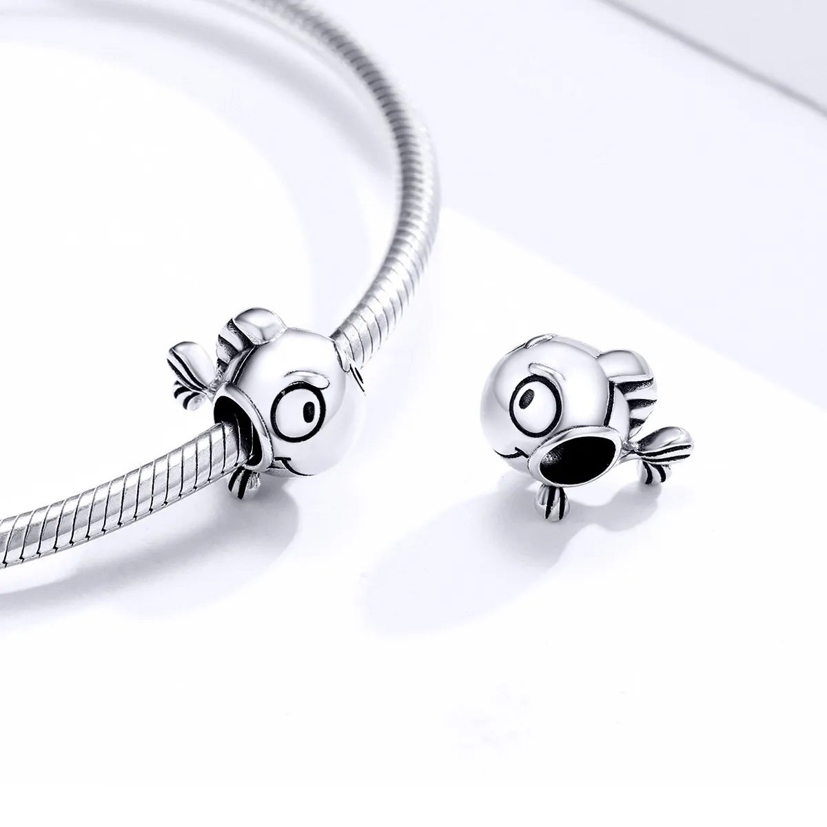 Pandora Style Silver Charm, Big Eyes Fish - SCC1477