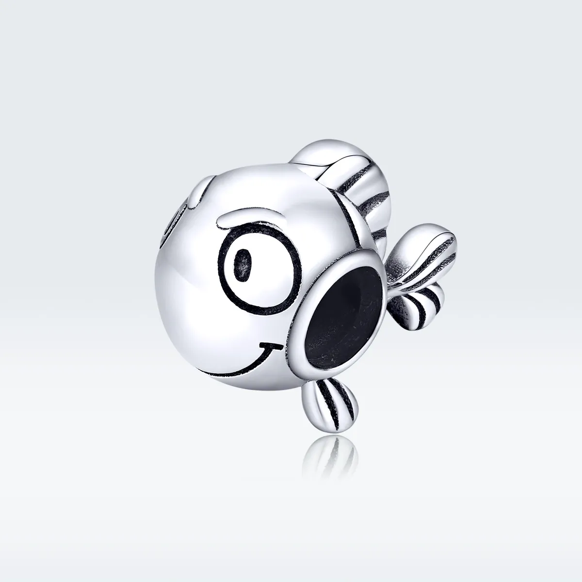 Pandora Style Silver Charm, Big Eyes Fish - SCC1477