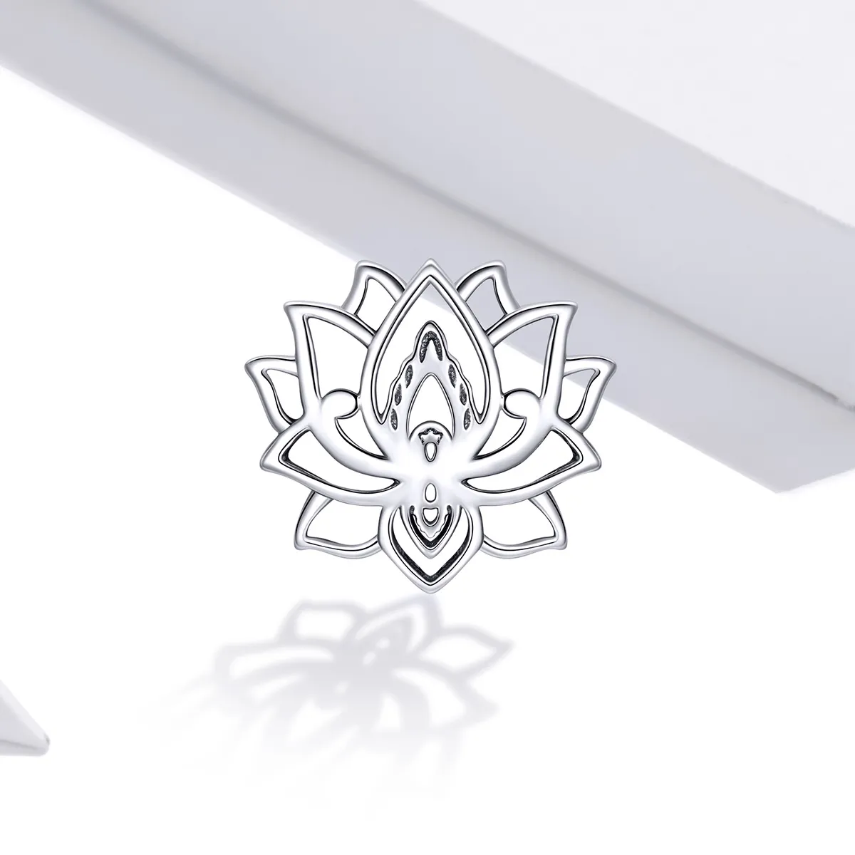 Pandora Style Silver Charm, Blooming Lotus - SCC1724