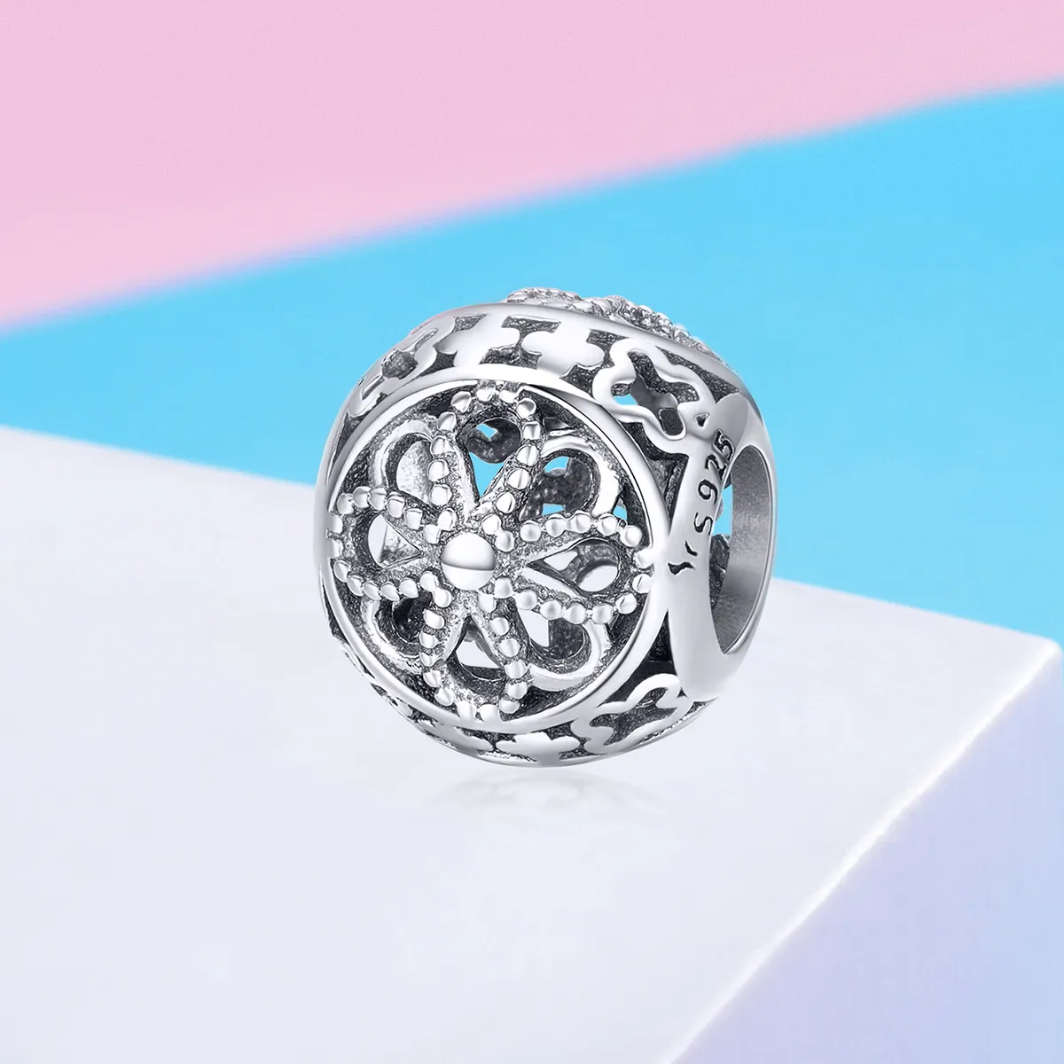 Pandora Style Silver Charm, Blossoms - SCC899