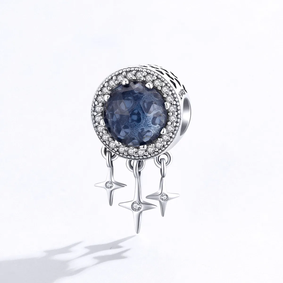 Pandora Style Silver Charm, Blue Star - SCC1432