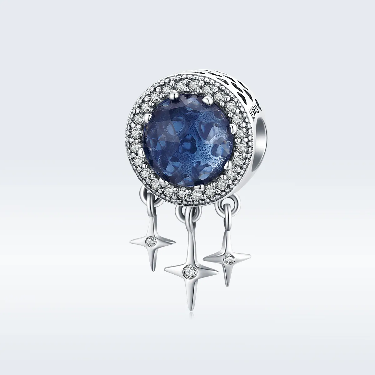 Pandora Style Silver Charm, Blue Star - SCC1432