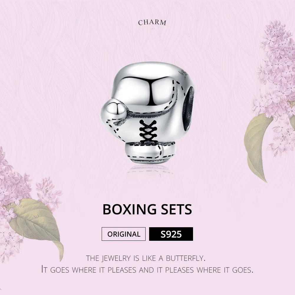 Pandora Style Silver Charm, Boxing Glove - SCC1325