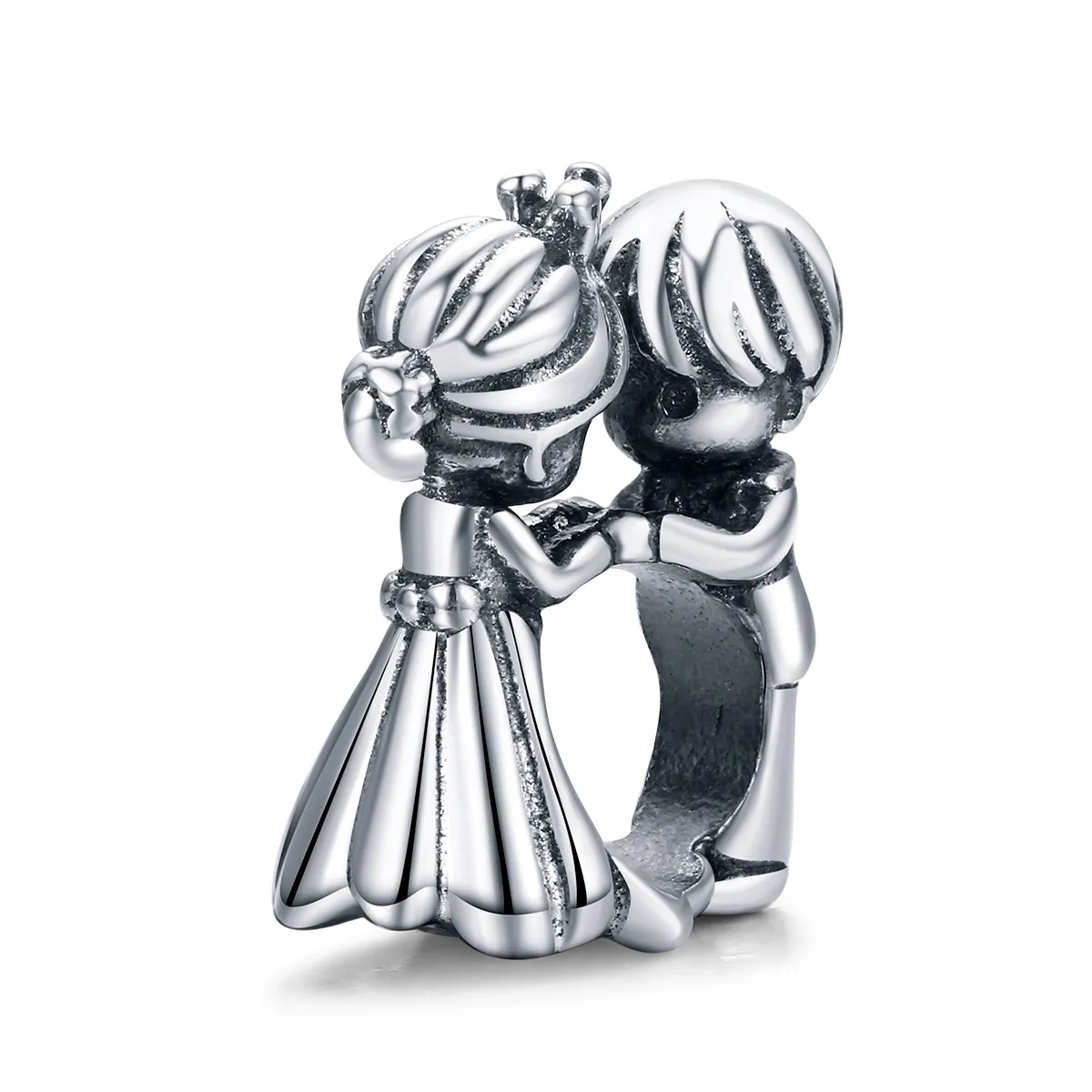 Pandora Style Silver Charm, Boy and Girl Dance - SCC1565