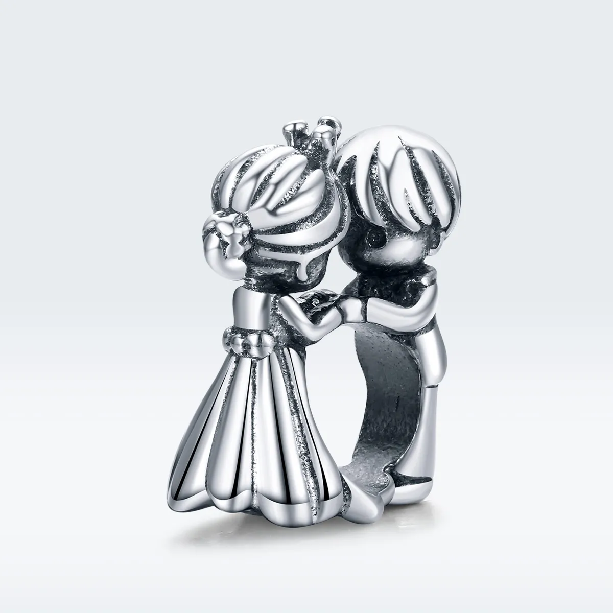 Pandora Style Silver Charm, Boy and Girl Dance - SCC1565