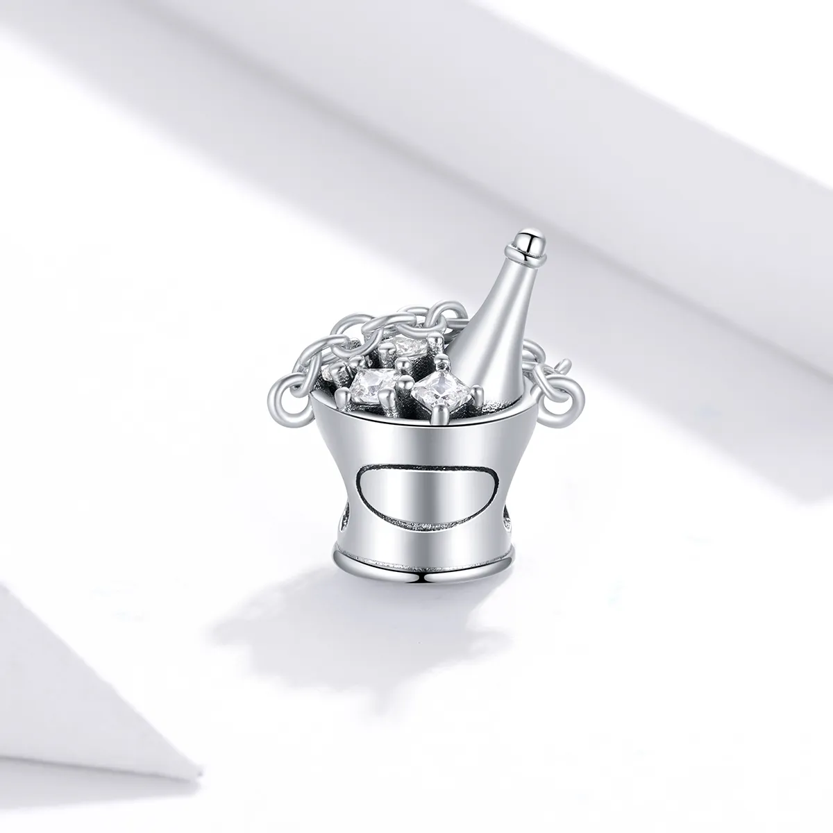 Pandora Style Silver Charm, Champagne Bucket - SCC1687