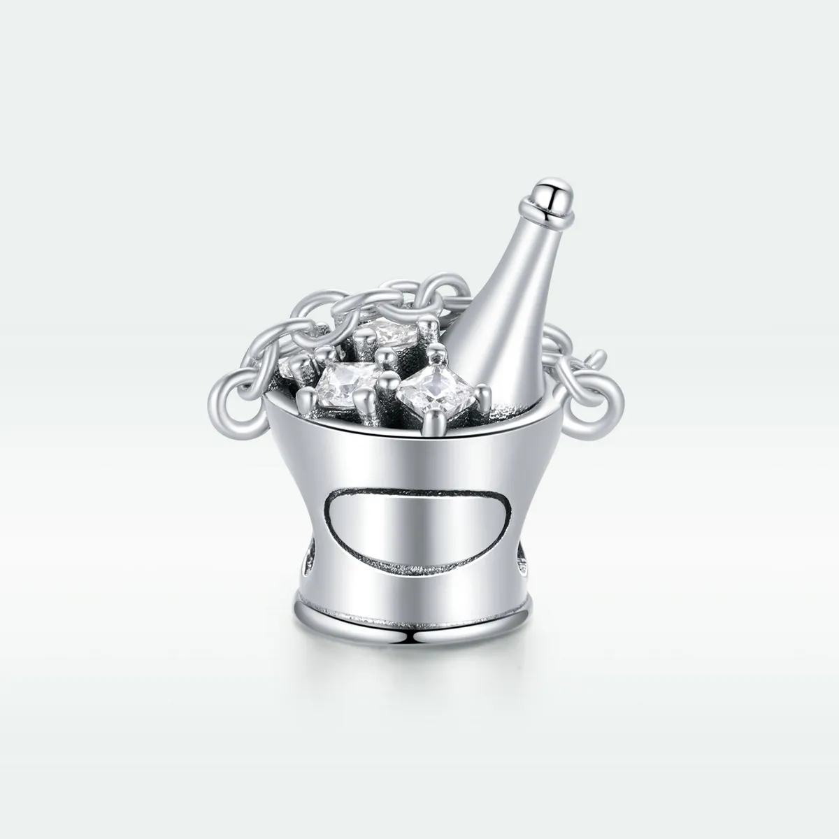 Pandora Style Silver Charm, Champagne Bucket - SCC1687