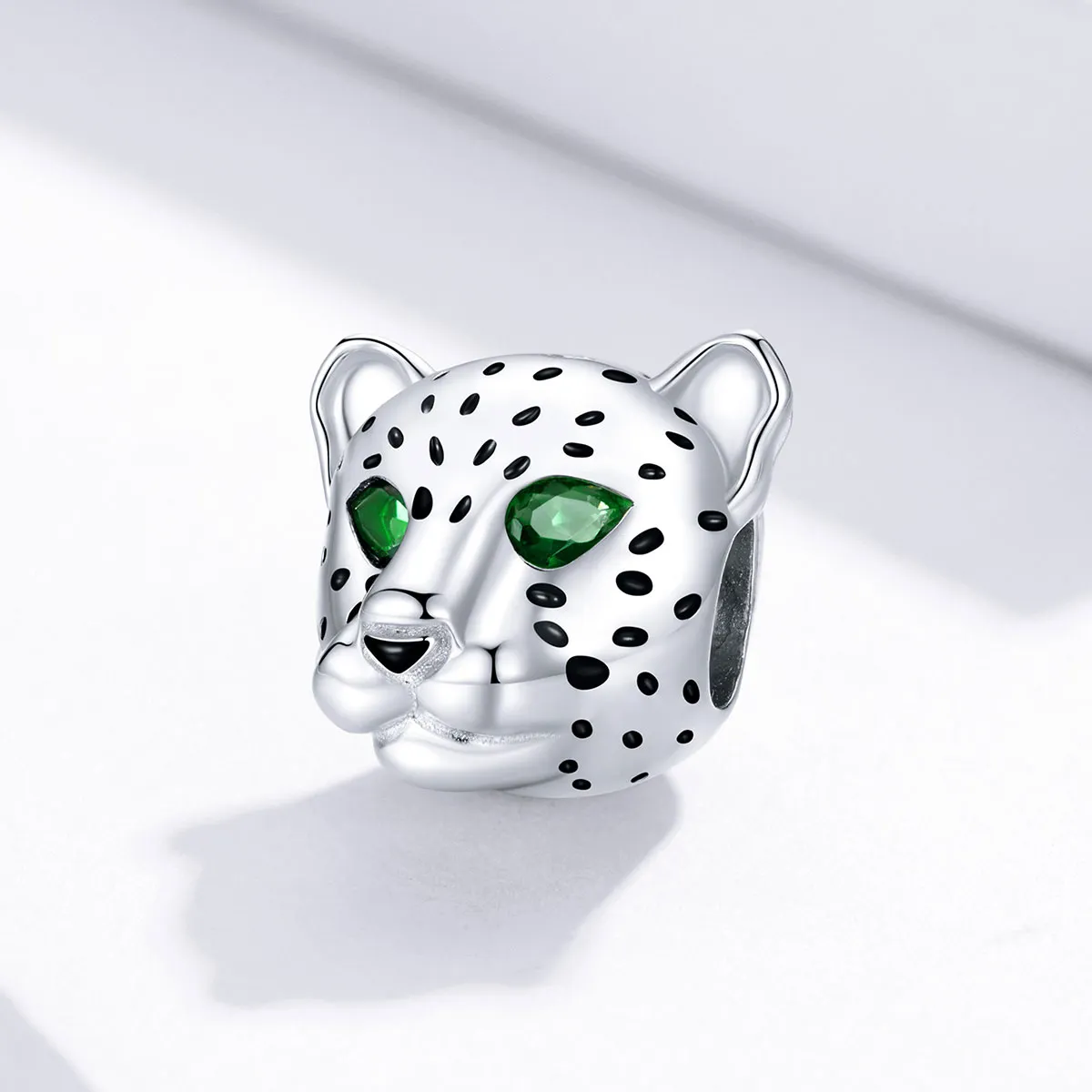 Pandora Style Silver Charm, Cheetah Head - SCC1675