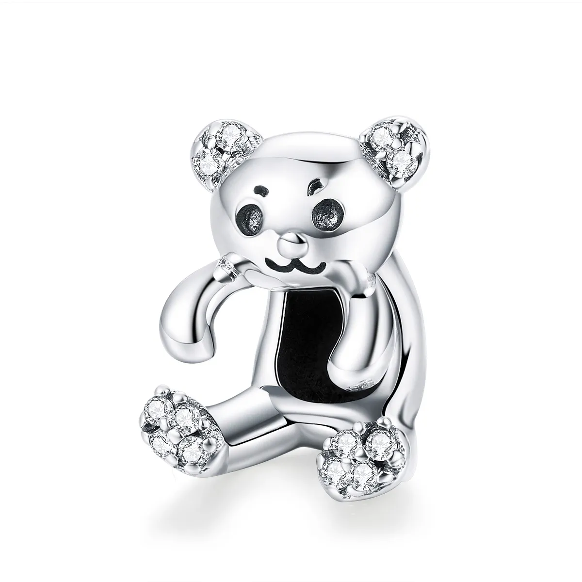 Pandora Style Silver Charm, Cute Bear - SCC984