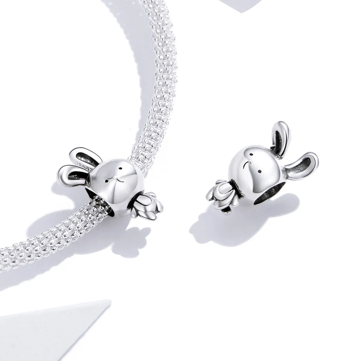 Pandora Style Silver Charm, Cute Bunny - SCC1517