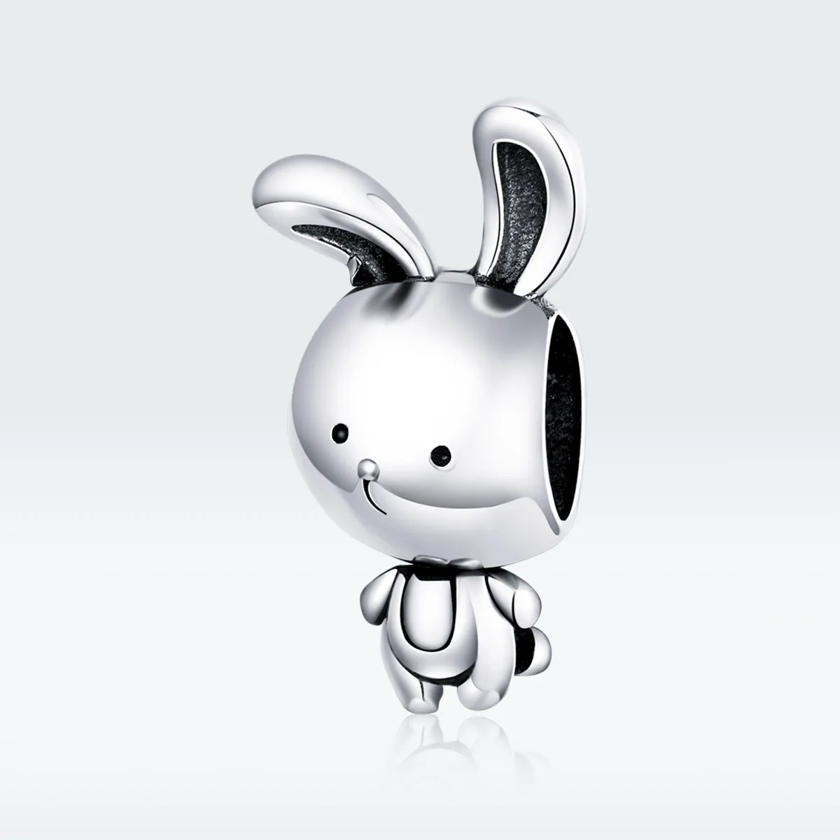 Pandora Style Silver Charm, Cute Bunny - SCC1517