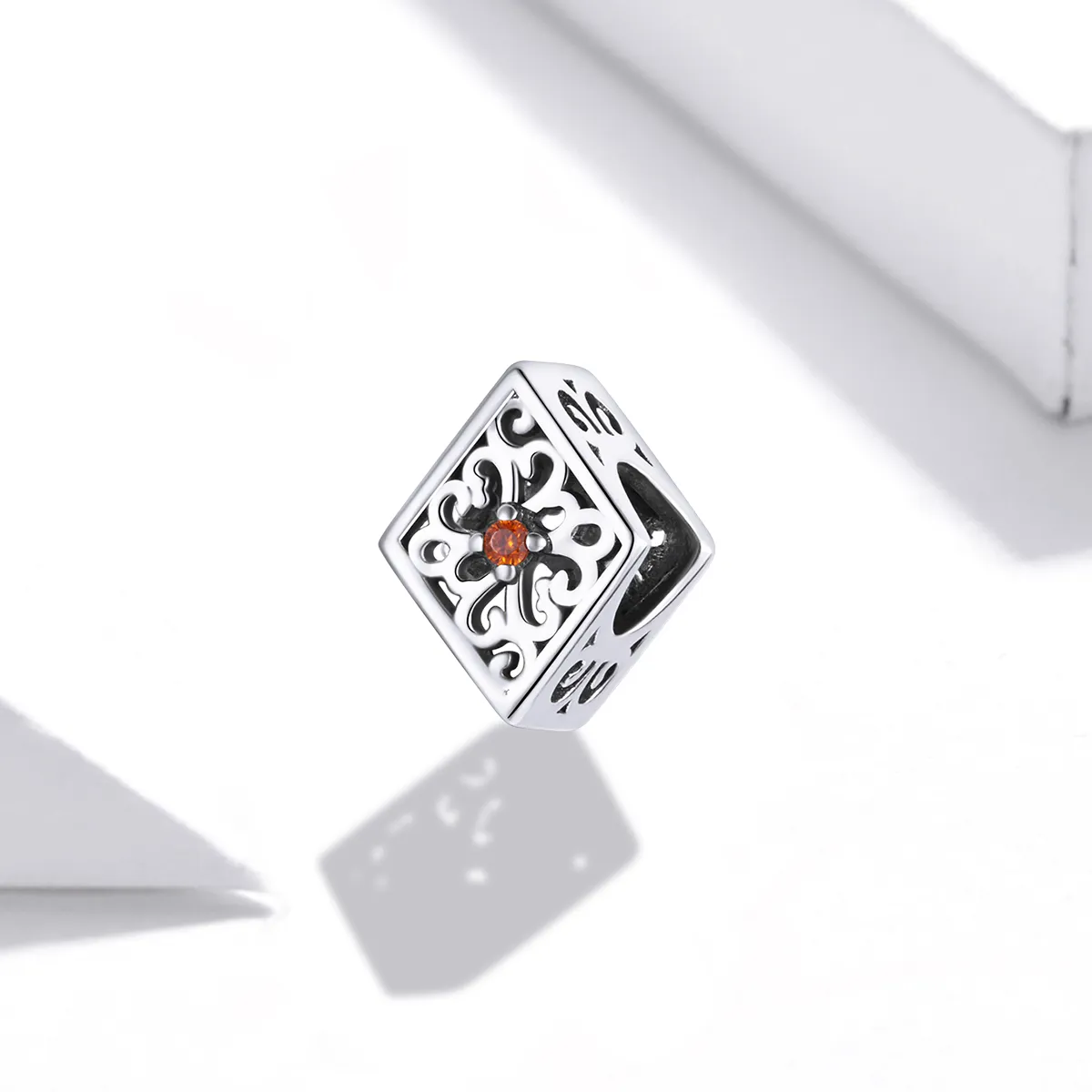 Pandora Style Silver Charm, Diamond - SCC1825