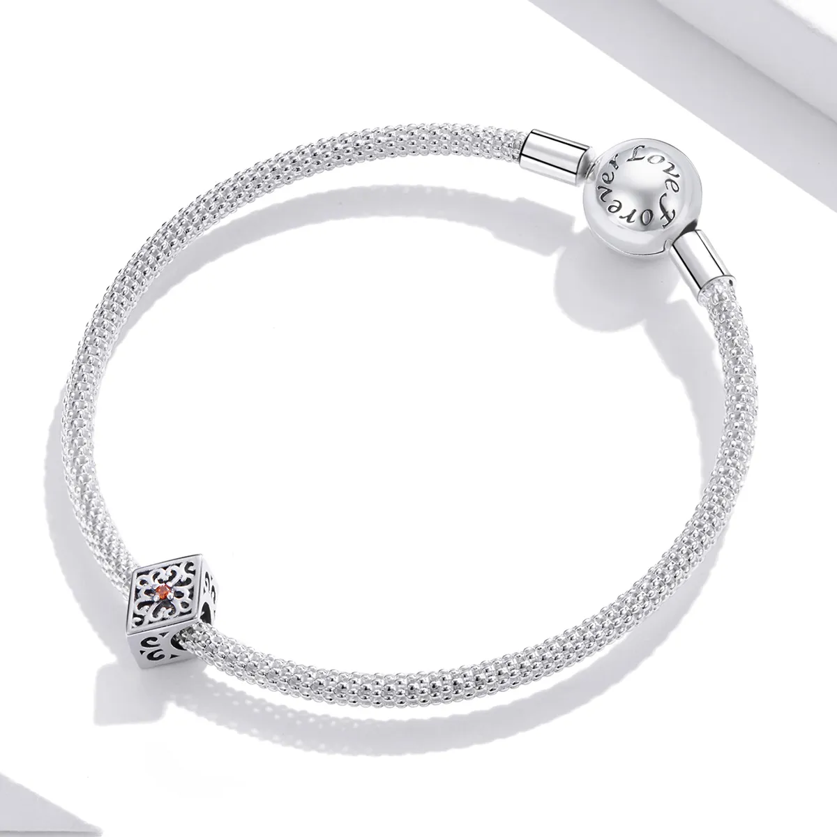 Pandora Style Silver Charm, Diamond - SCC1825