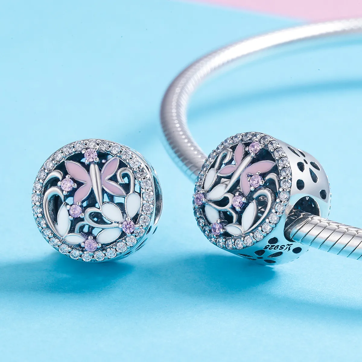 Pandora Style Silver Charm, Dragonfly - SCC757