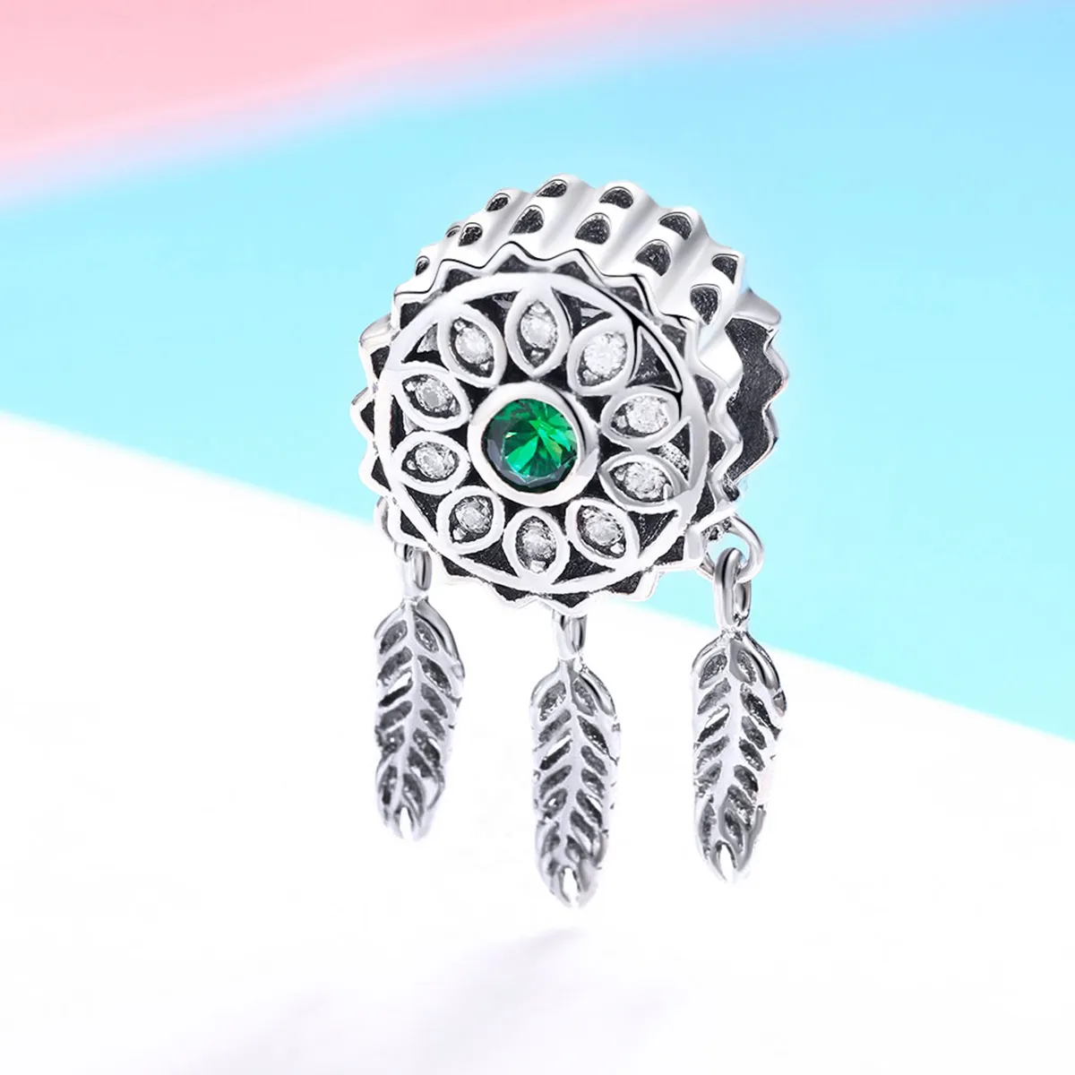 Pandora Style Silver Charm, Dreamcatcher - SCC893