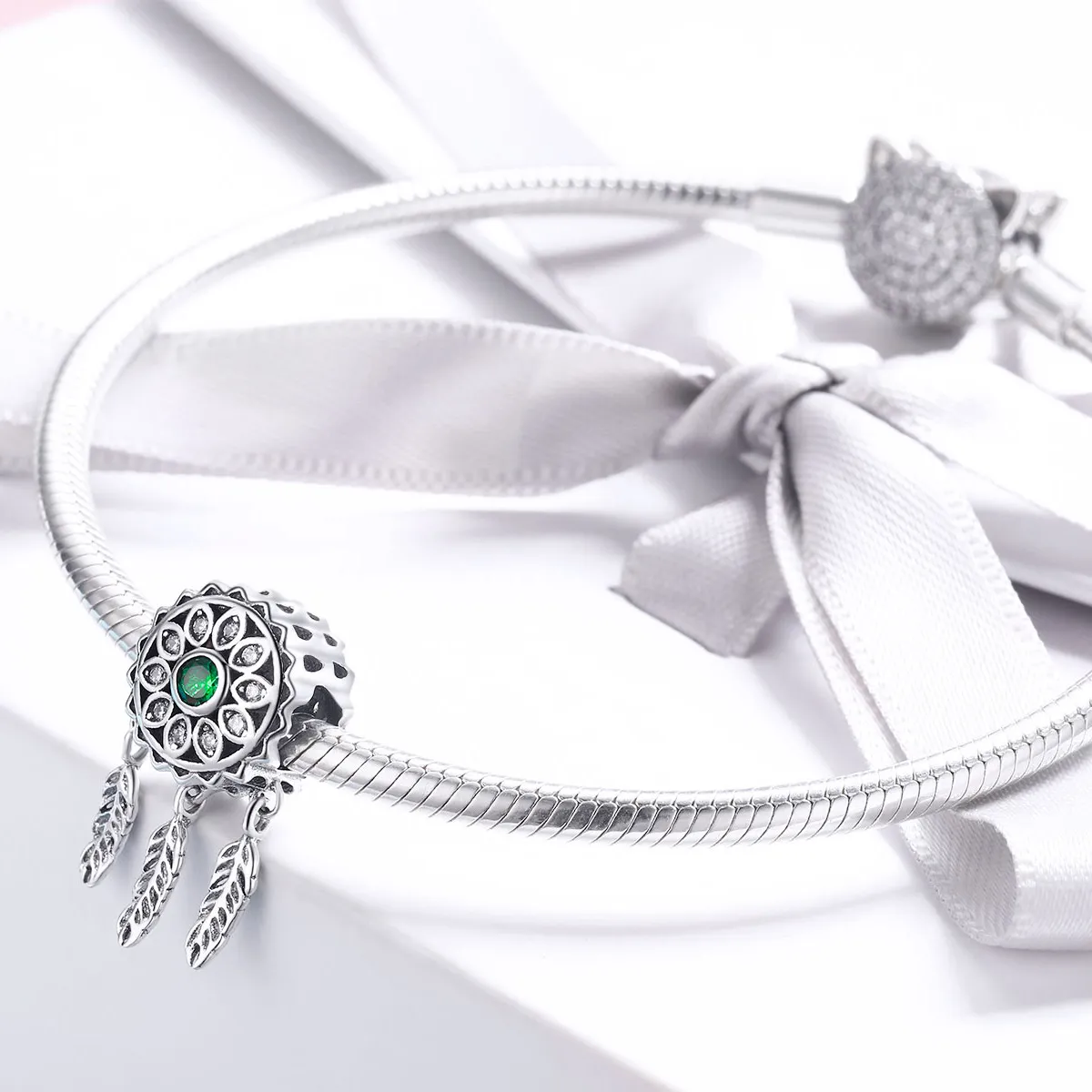 Pandora Style Silver Charm, Dreamcatcher - SCC893