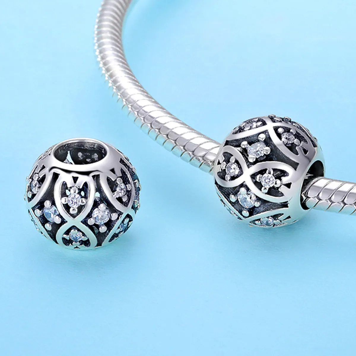 Pandora Style Silver Charm, Elegance - SCC732