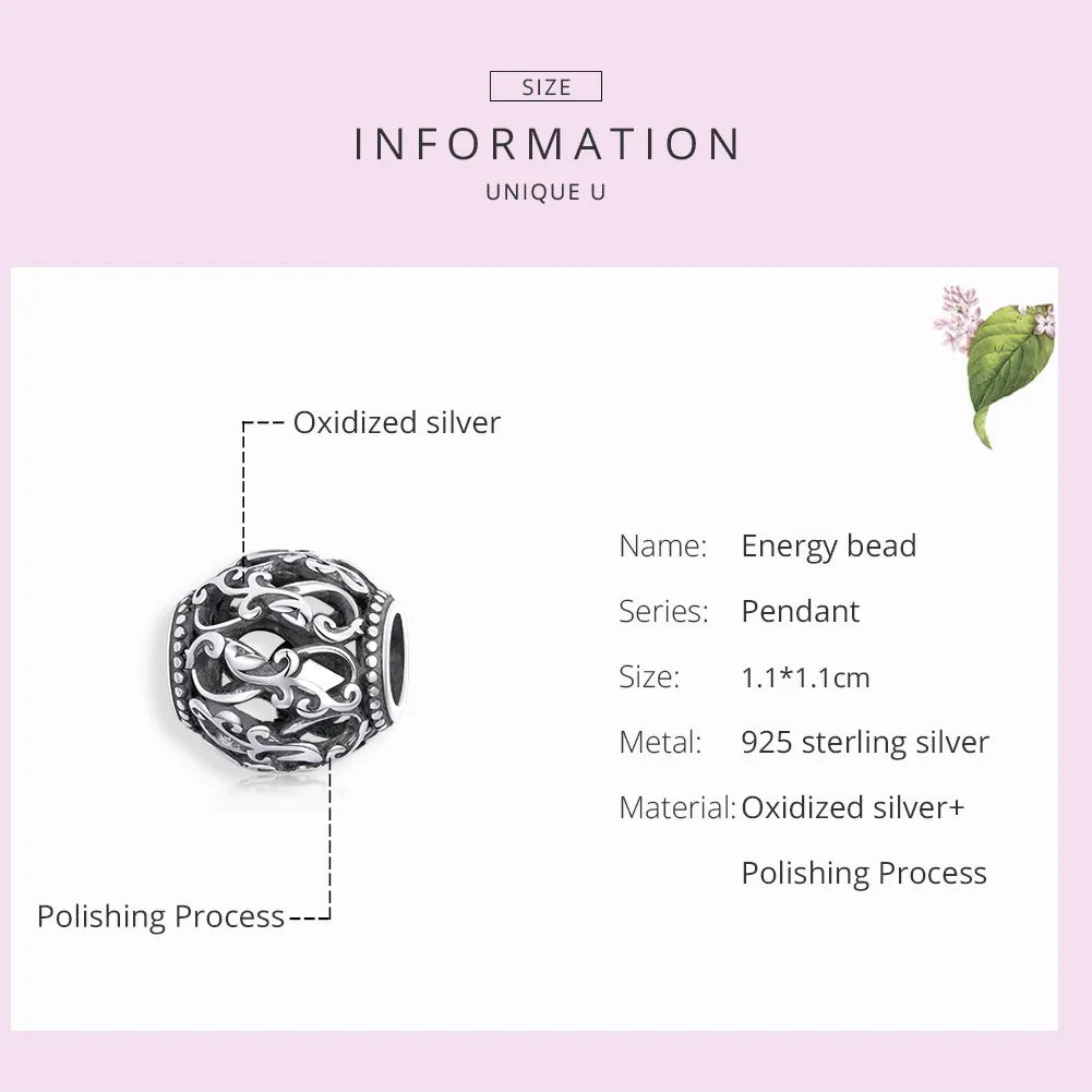 Pandora Style Silver Charm, Energy - SCC1830