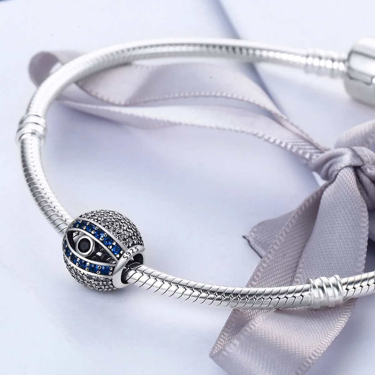 Pandora Style Silver Charm, Evil Eye - SCC172