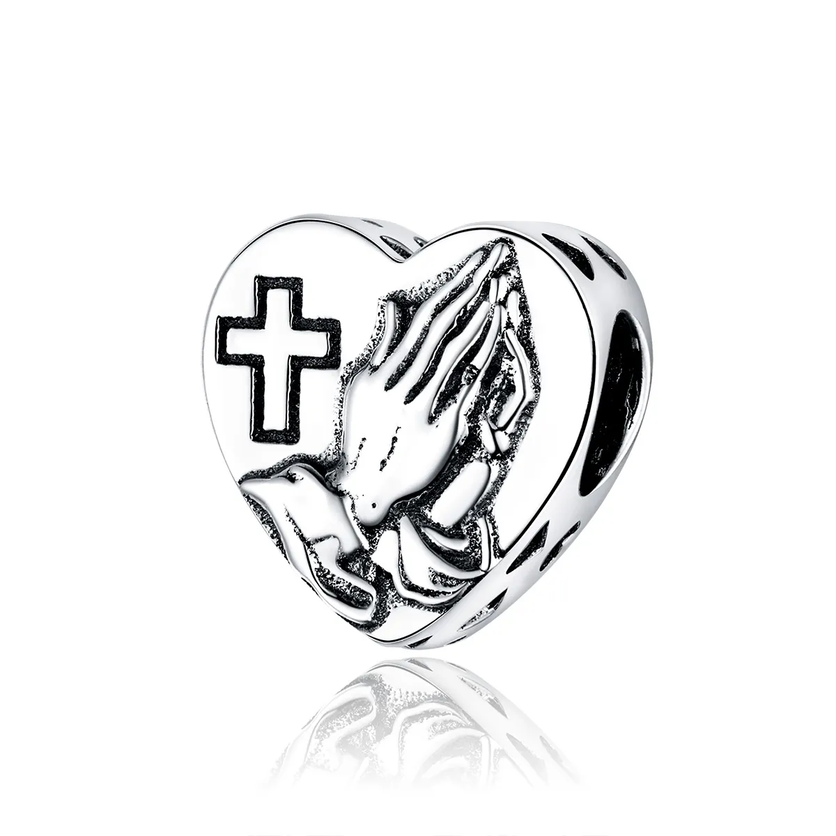 Pandora Style Silver Charm, Faith - BSC317