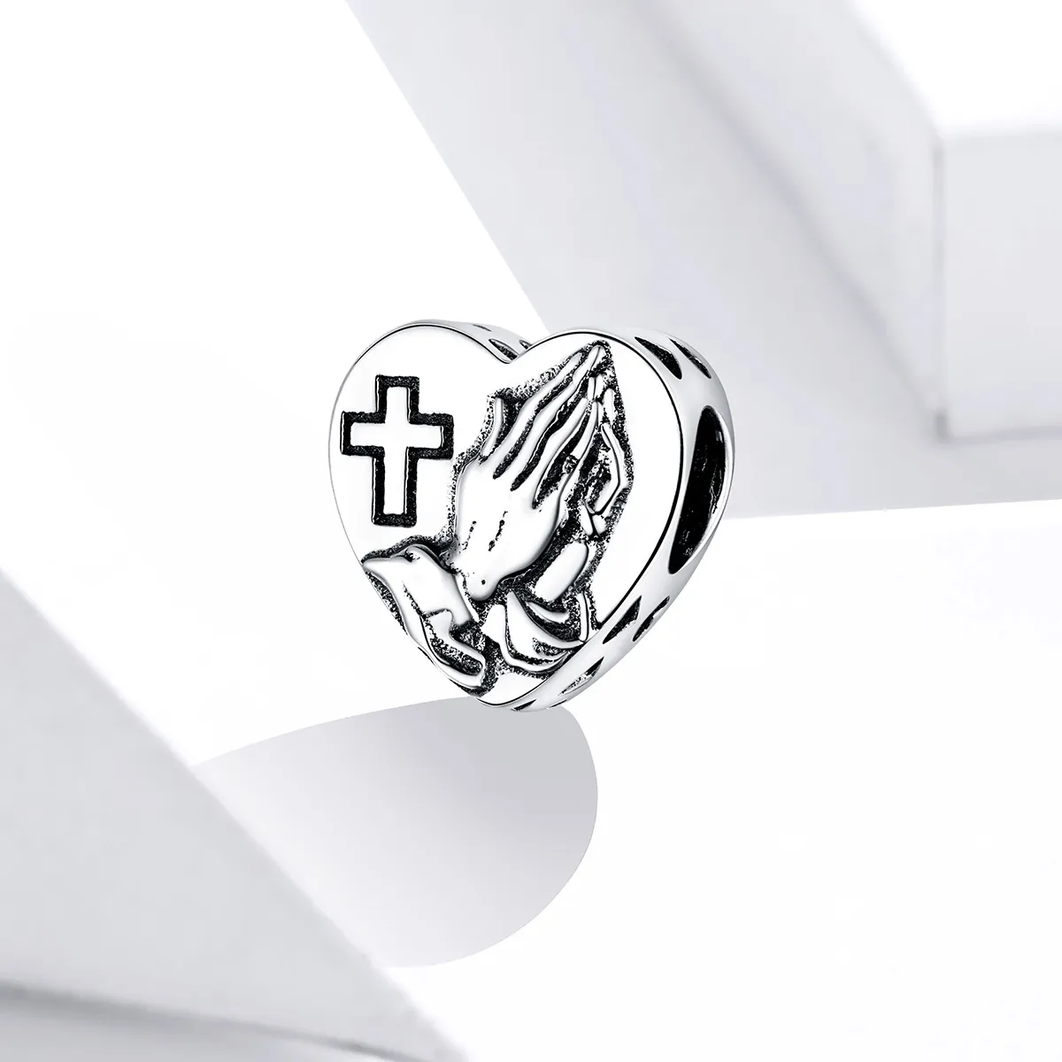 Pandora Style Silver Charm, Faith - BSC317