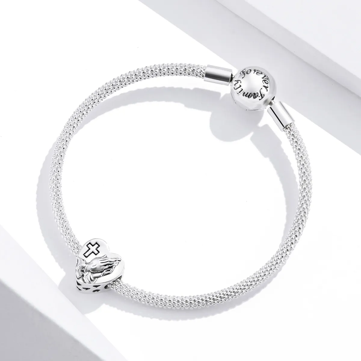 Pandora Style Silver Charm, Faith - BSC317