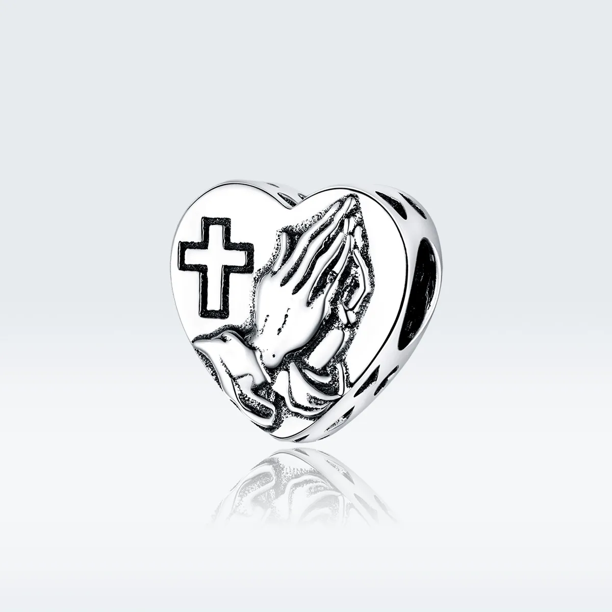 Pandora Style Silver Charm, Faith - BSC317