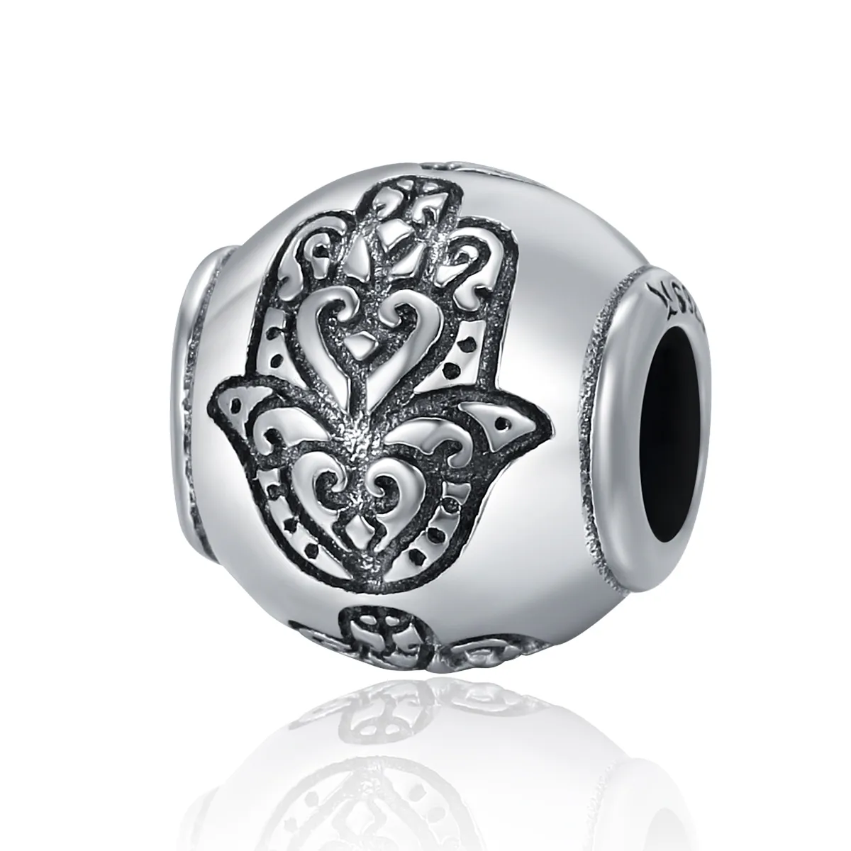 Pandora Style Silver Charm, Fatima's Hand - SCC306