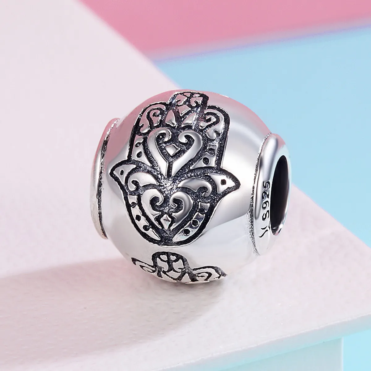 Pandora Style Silver Charm, Fatima's Hand - SCC306