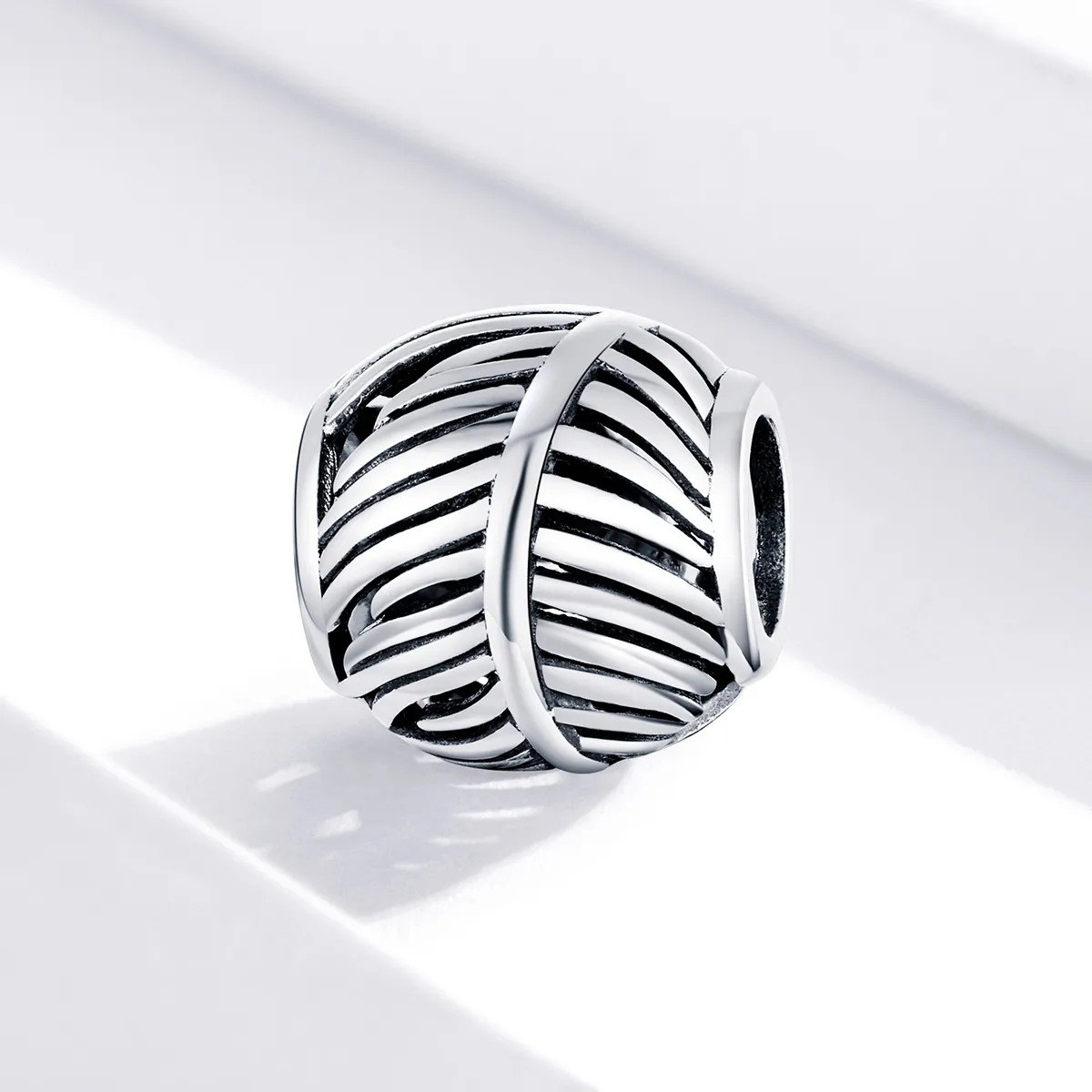 Pandora Style Silver Charm, Feather - SCC1509