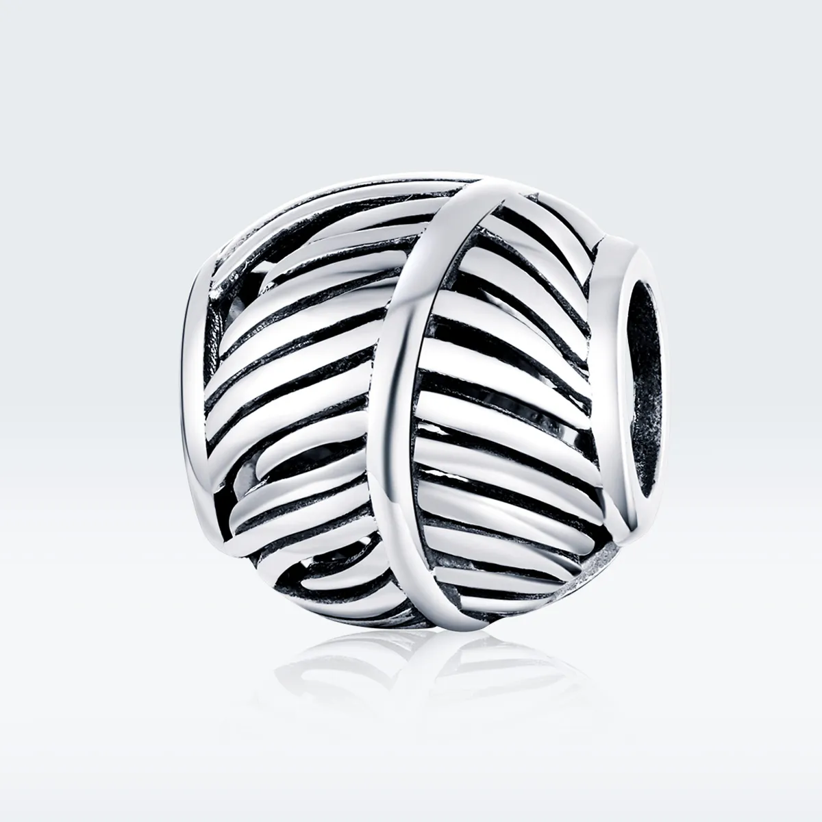 Pandora Style Silver Charm, Feather - SCC1509