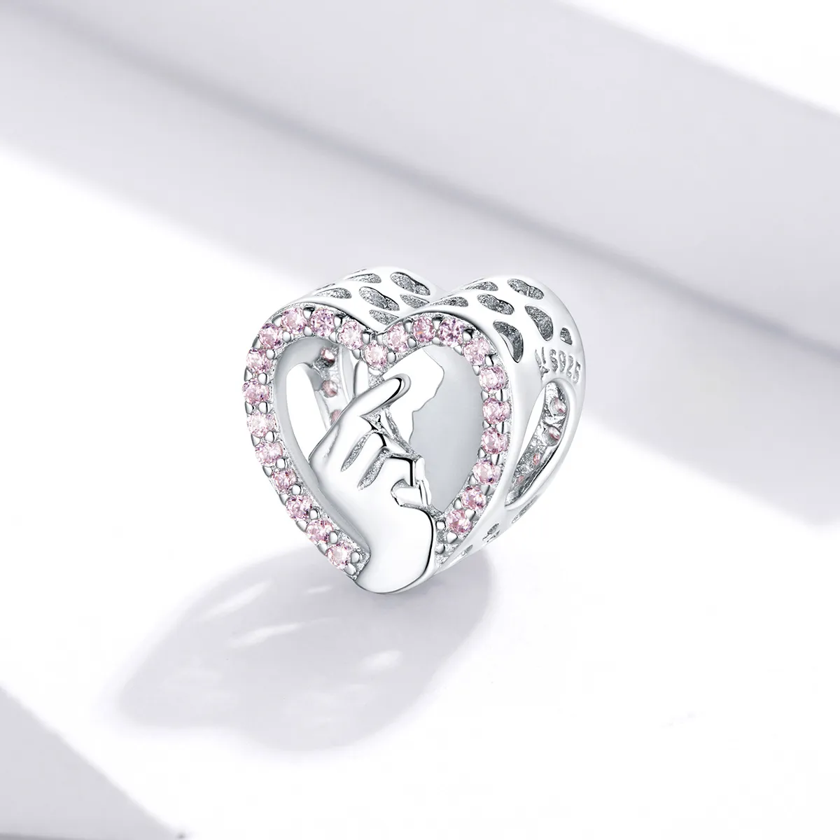 Pandora Style Silver Charm, Finger Heart - SCC1690