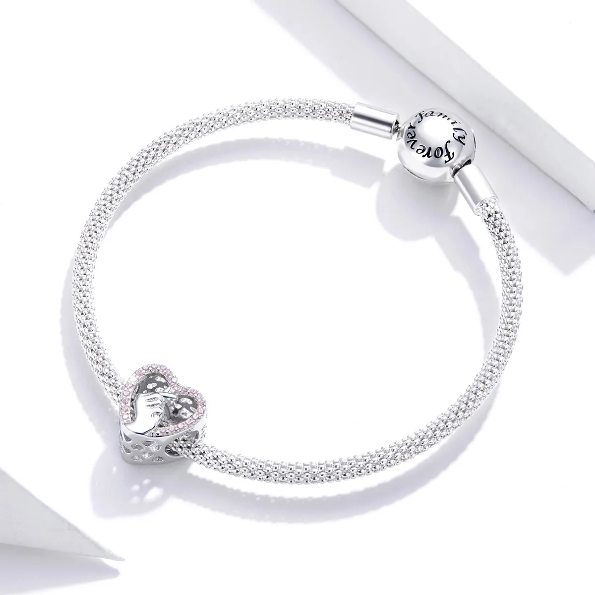 Pandora Style Silver Charm, Finger Heart - SCC1690