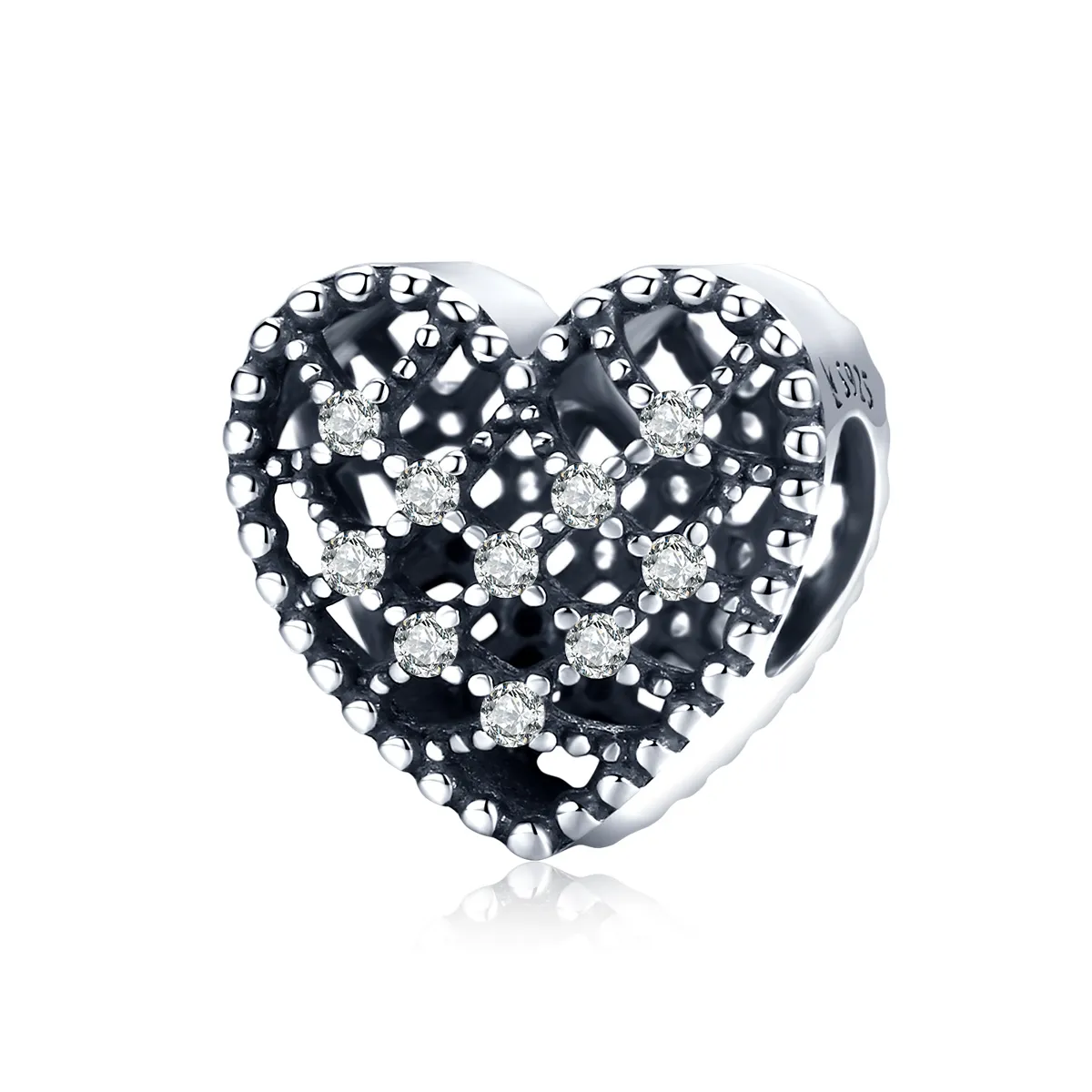 Pandora Style Silver Charm, Follow Your Heart - SCC1572