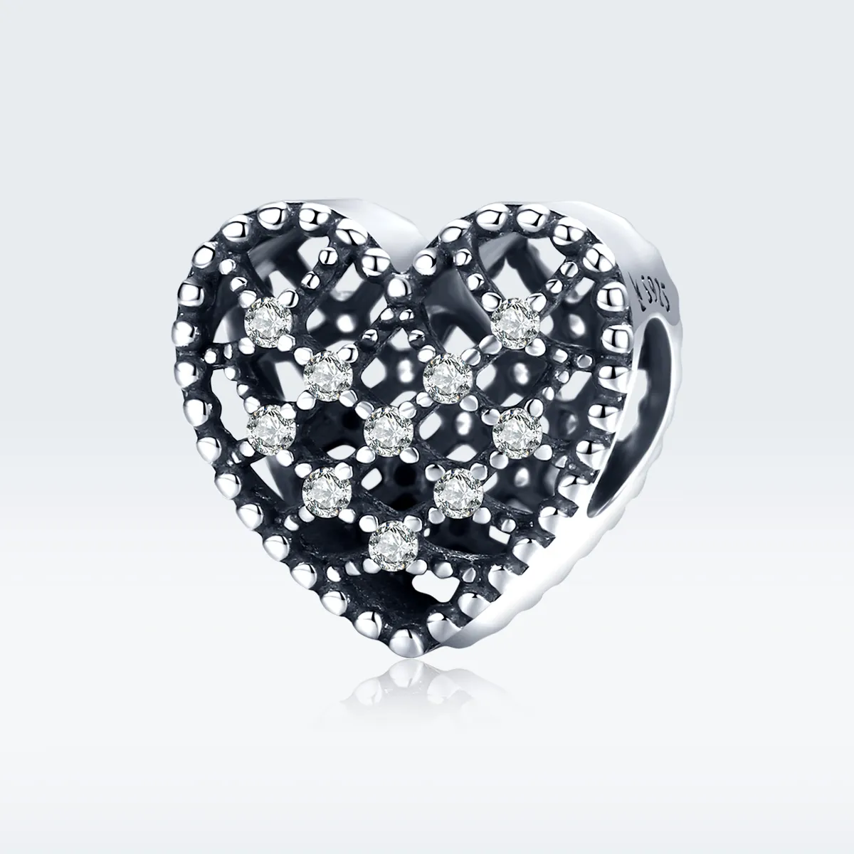 Pandora Style Silver Charm, Follow Your Heart - SCC1572