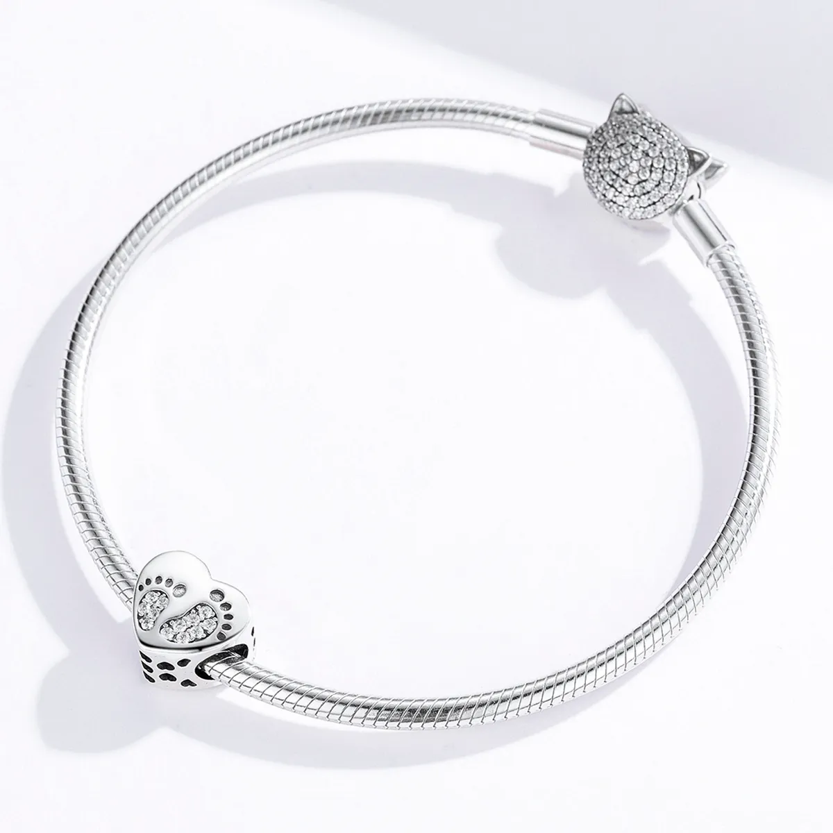 Pandora Style Silver Charm, Footprints - SCC1395