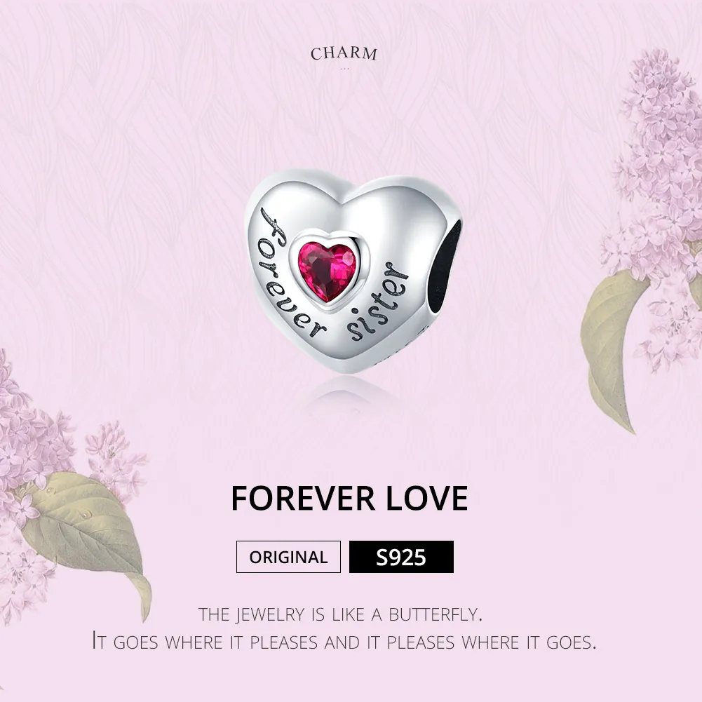 Pandora Style Silver Charm, Forever Love - SCC1835