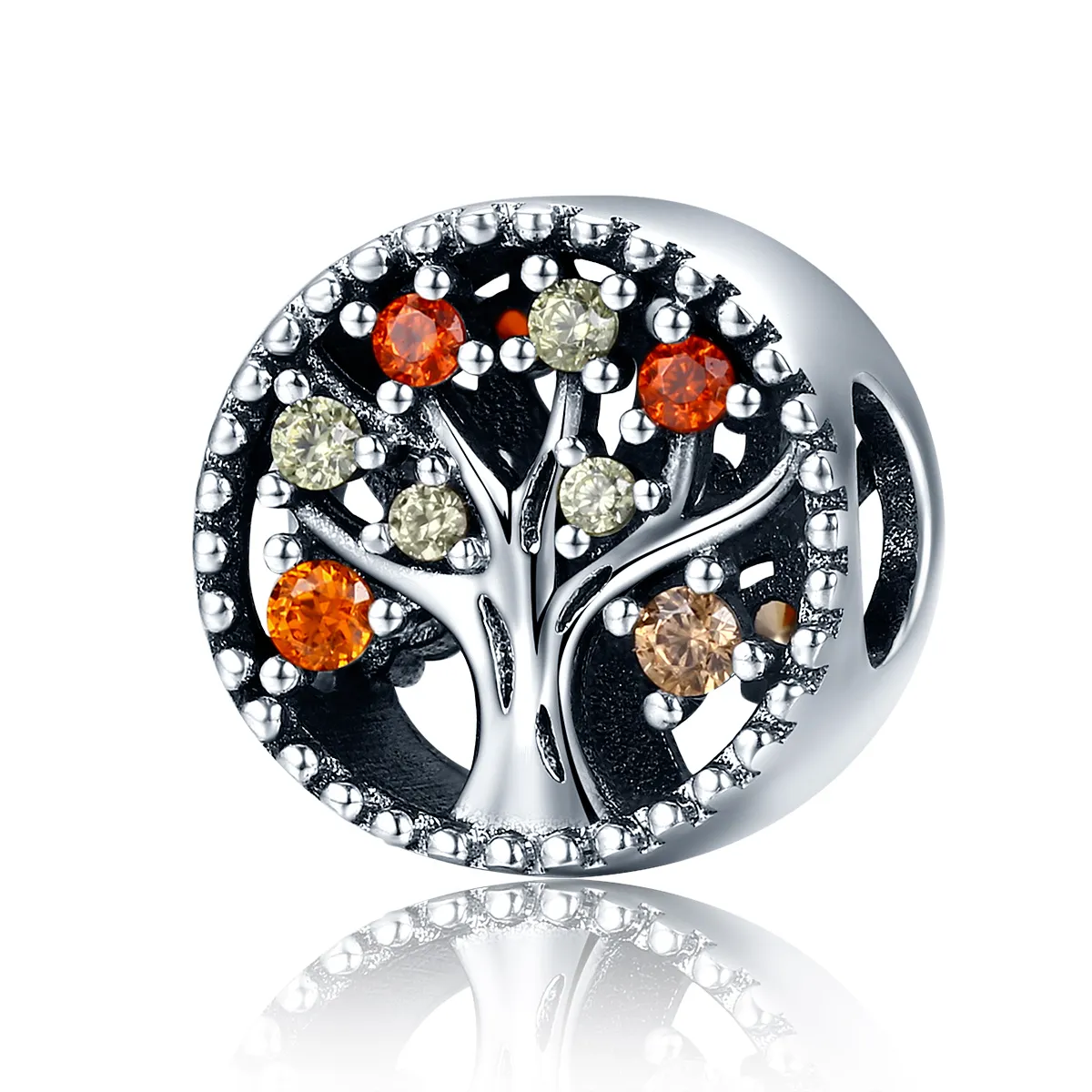 Pandora Style Silver Charm, Fruit of Autumn - SCC219