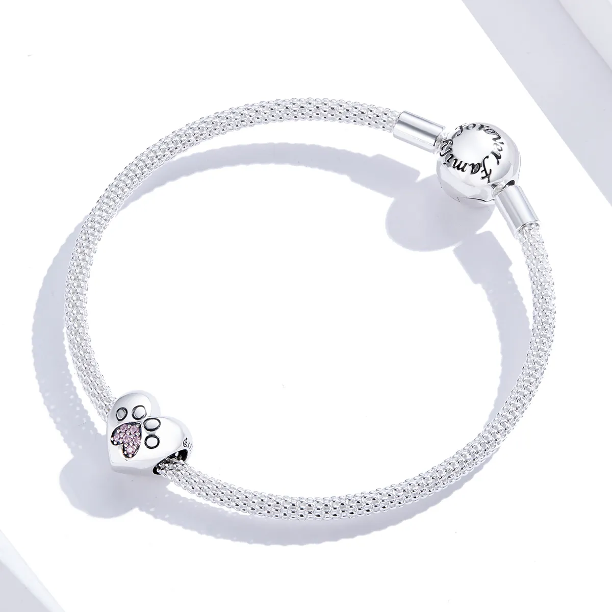 Pandora Style Silver Charm, Fur Mom - BSC209