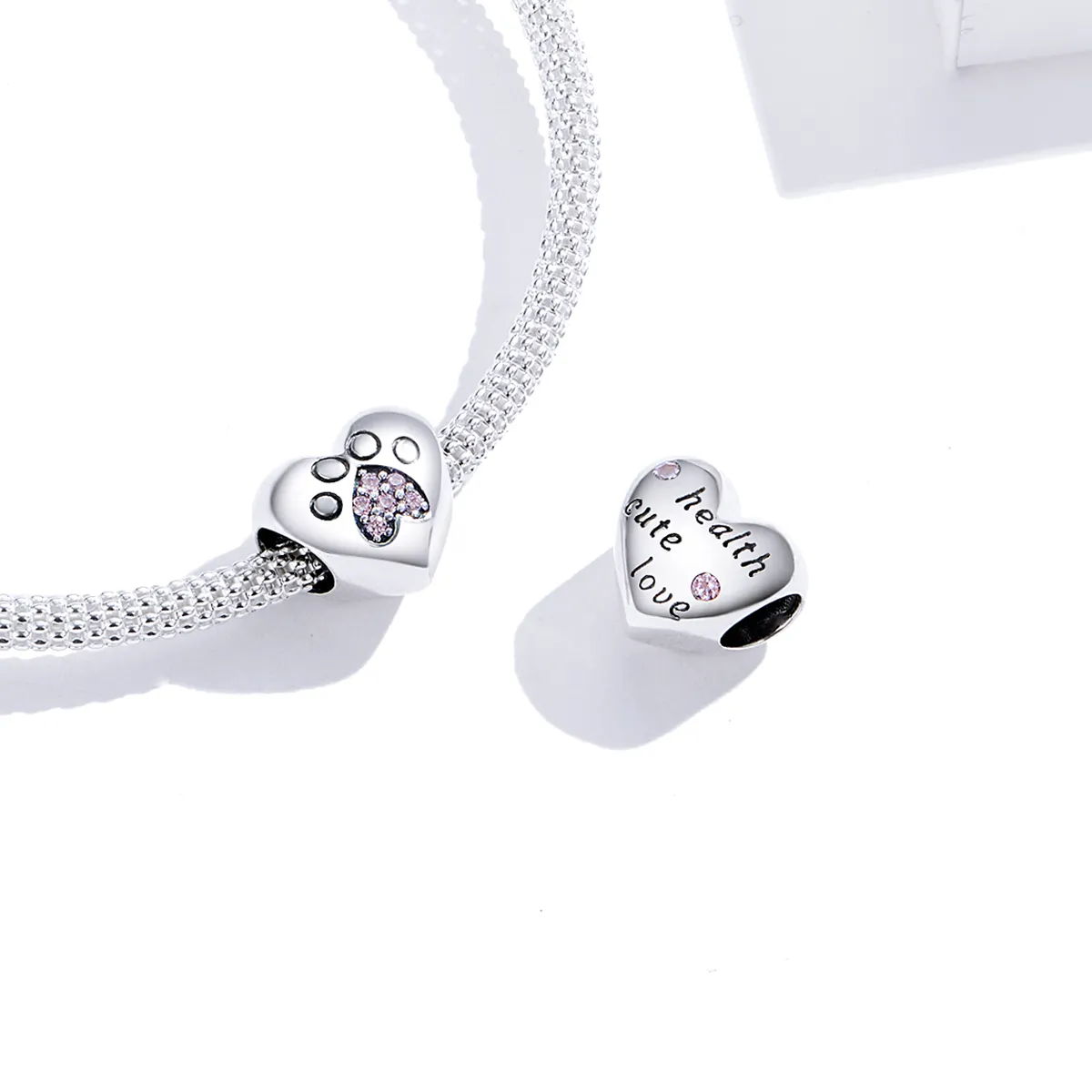 Pandora Style Silver Charm, Fur Mom - BSC209